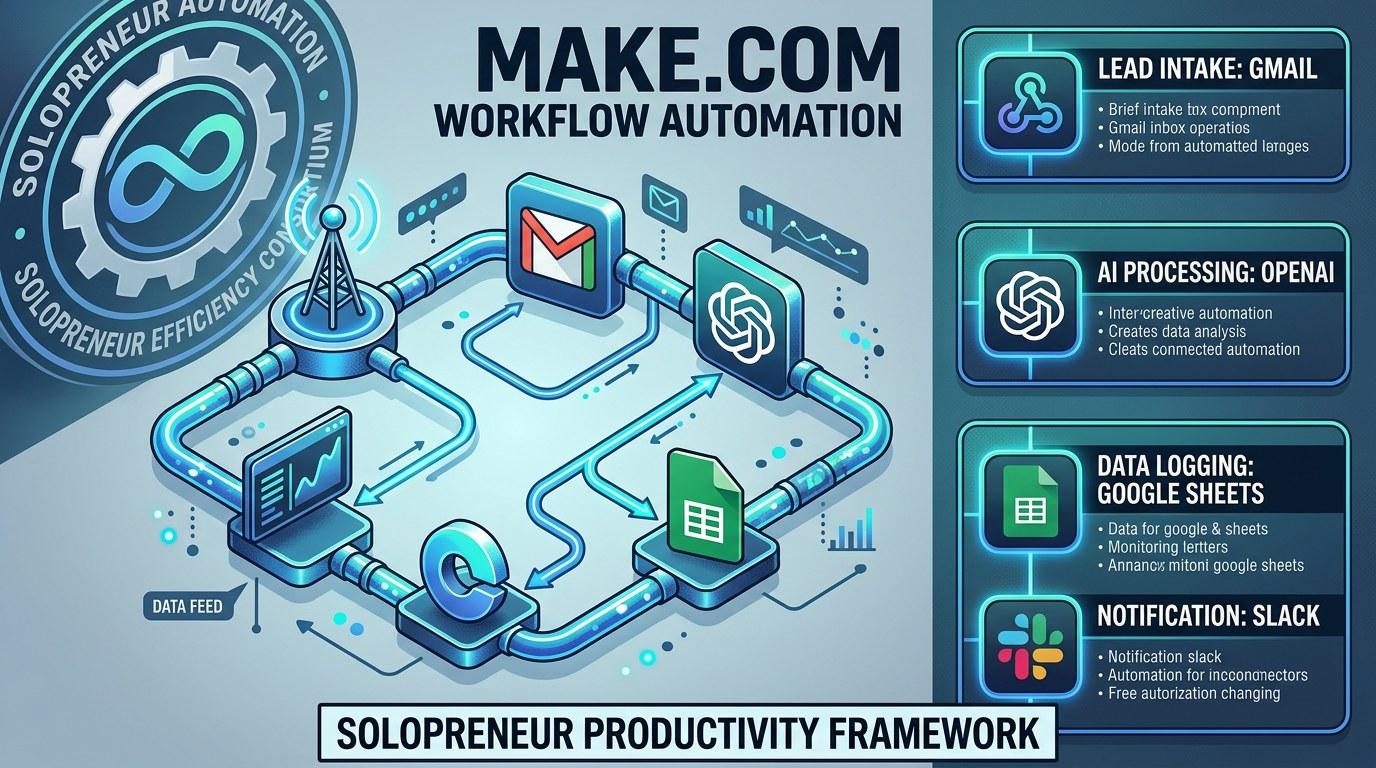 The Solopreneur's Guide to Make.com AI Automation: Build Workflows That Run Your Business While You Sleep