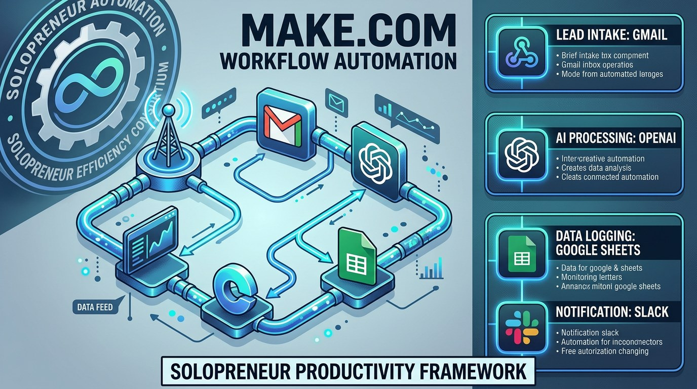 The Solopreneur's Guide to Make.com AI Automation: Build Workflows That Run Your Business While You Sleep